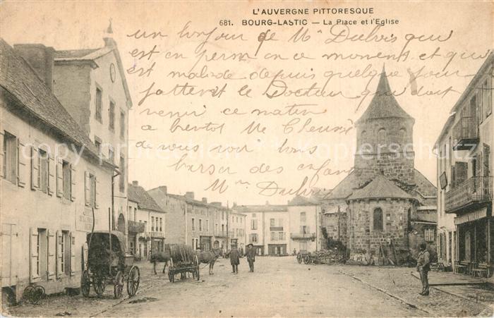 Bourg-Lastic La Place et l'Eglise