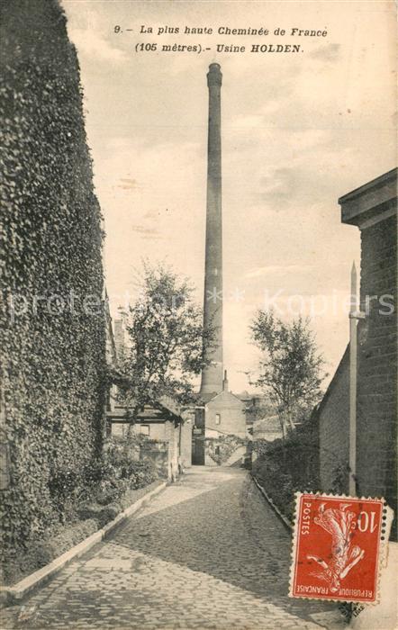 Roubaix La plus haute Cheminee de France Usine Holden