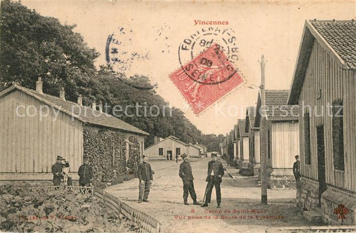 Vincennes Camp de Saint Maur Vue prise de la Rout