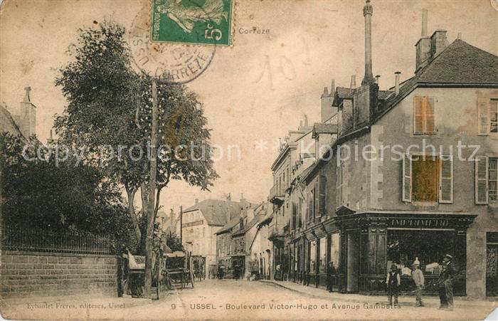 Ussel Correze Boulevard Victor Hugo et Avenue Gambetta