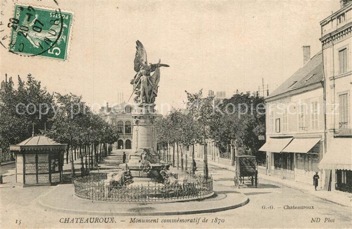Chateauroux Indre Monument commemoratif de 1870