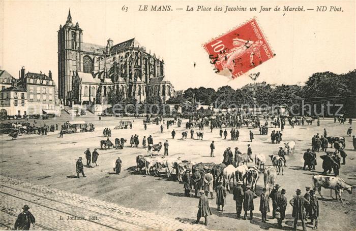 Le Mans Sarthe La Place des Jacobins und Jour de March