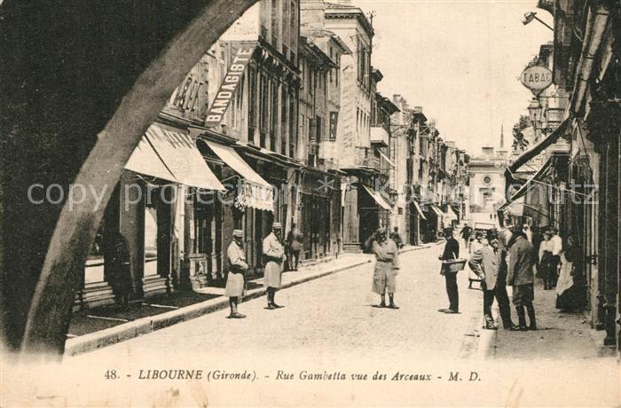 Libourne Rue Gambetta vue des Arceaux