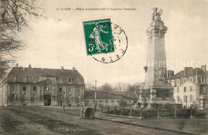 Caen Place Alexandre III et Caserne Hamelin