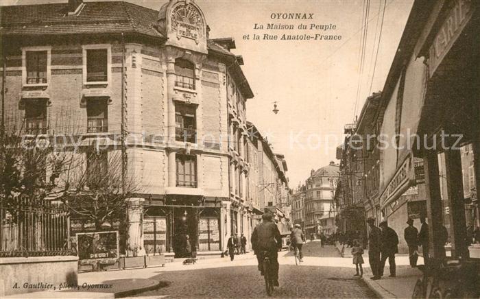 Oyonnax La Maison du Peuple et la Rue Anatole France