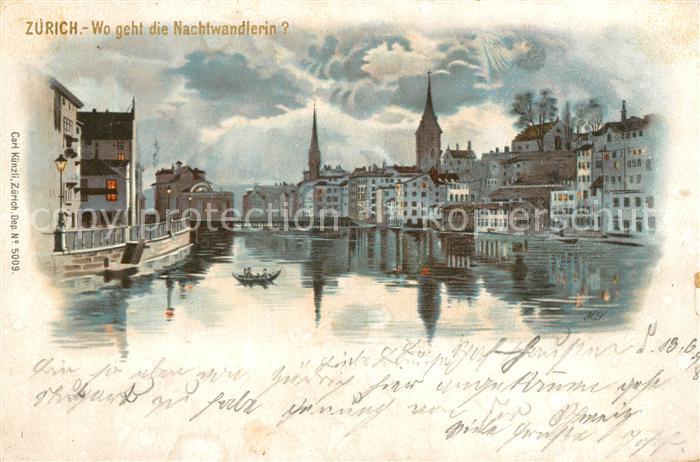 Zuerich ZH Partie an der Limmat