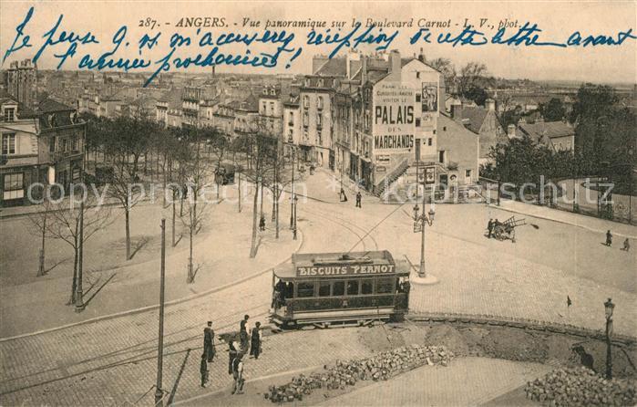 Angers Vue panoramique sur le Boulevard Carnot