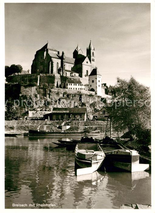Breisach Rhein Rheinhafen mit Muenster
