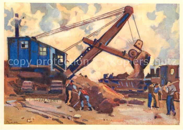 Kembs Elsass Travaux de l’Usine Pelle a vapeur