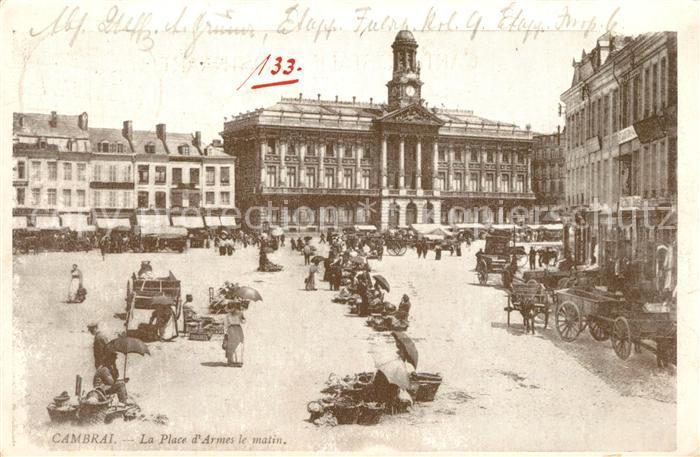 Cambrai La Place d Armes le Matin