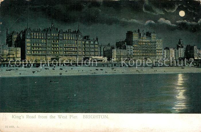 Brighton East Sussex Kings Road West Pier Mondschein
