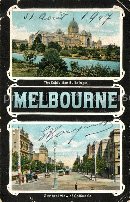 Melbourne UK Exhibition buildings General View of Collins Street