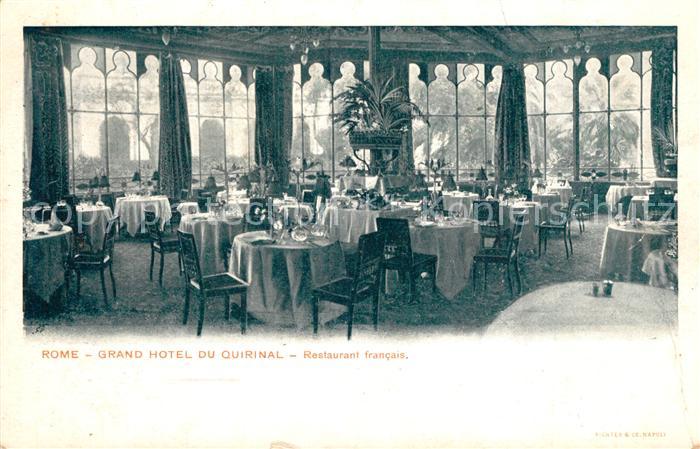 Rome Belgium Grand Hotel du Chirinal Restaurant francais
