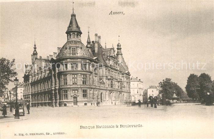 Anvers Antwerpen Banque Nationale Boulevards