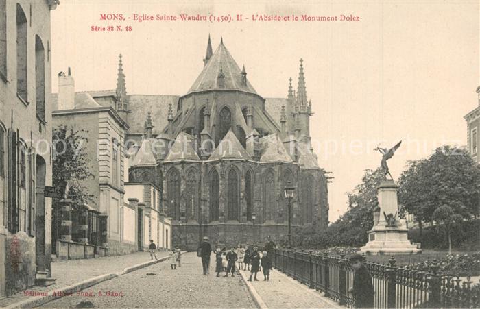 Mons Ales Eglise Sainte Waudru Abside Monument Dolez