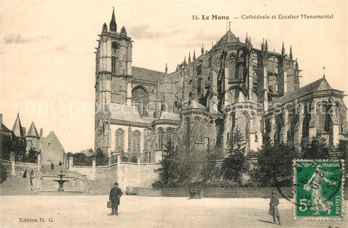 Le Mans Sarthe Cathedrale Escalier Monumental