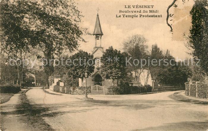 Le Vesinet Boulevard du Midi Le Temple Protestant