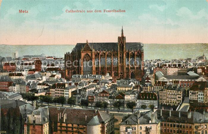 Metz  57 Moselle Kathedrale Fliegeraufnahme