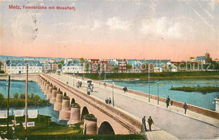 Metz  57 Moselle Totenbruecke Moselfort
