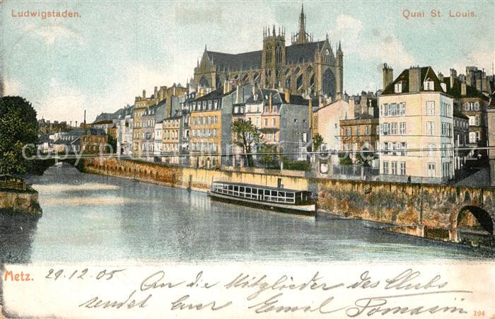 Ludwigstaden Quai Saint Louis Schiff