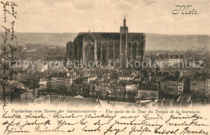 Metz  57 Moselle Fliegeraufnahme Tuerme der Garnisonkirche