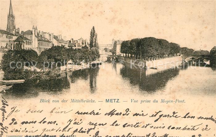 Metz  57 Moselle Panorama Moyen Pont
