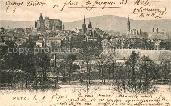 Metz  57 Moselle Stadtpanorama