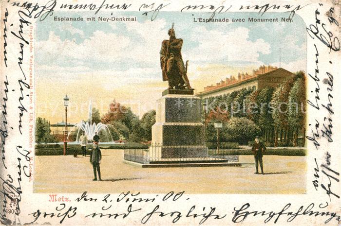 Metz  57 Moselle Esplanade Ney Denkmal