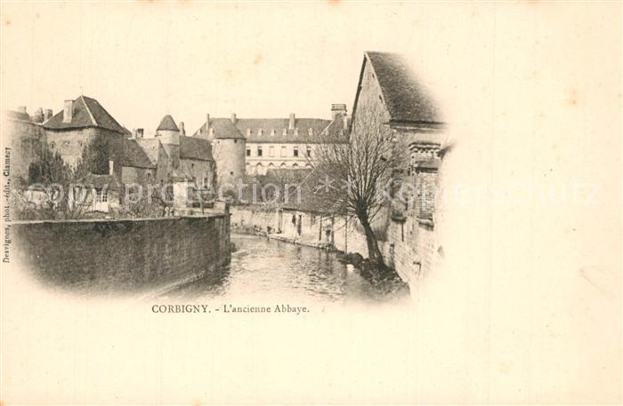 Corbigny Kloster Stadtpanorama