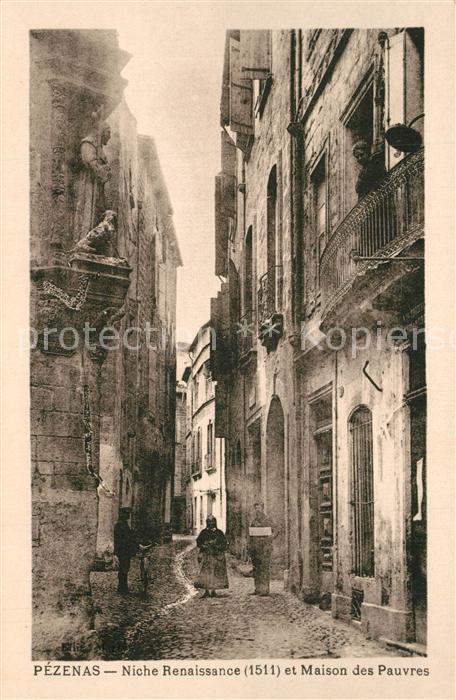 Pezenas Niche Renaissance Maison des Pauvres