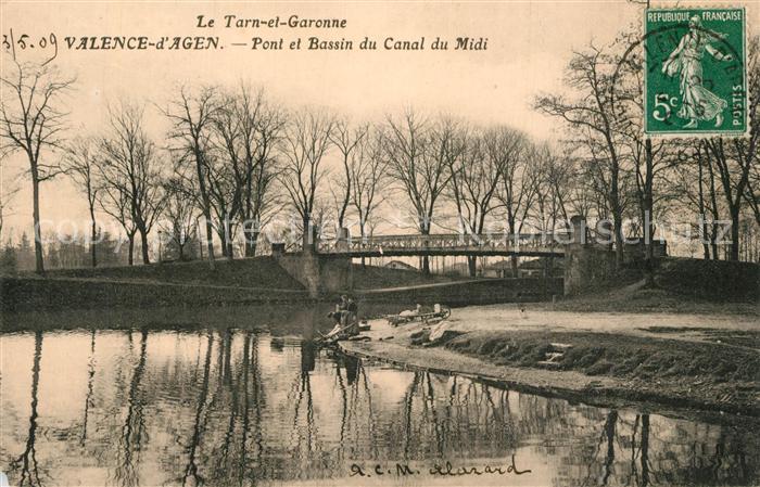 Valence d Agen Pont Bassin du Canal du Midi