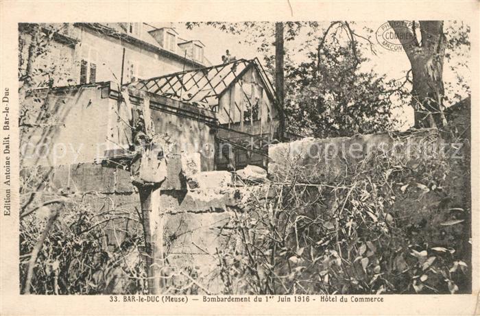 Bar-le-Duc Bombardement Hotel du Commerce