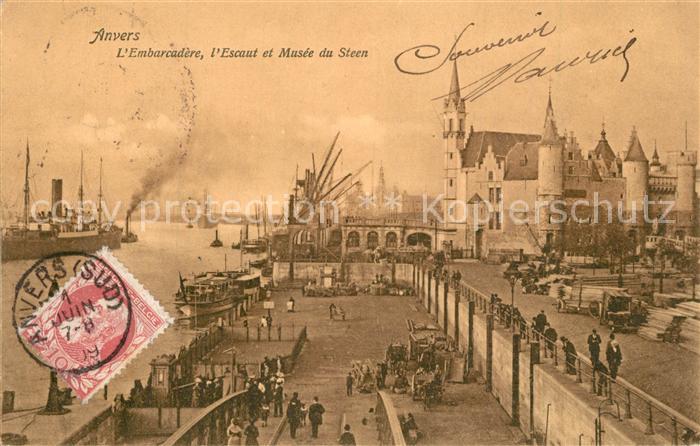 Anvers Antwerpen Embarcadere Escaut Musee du Steen