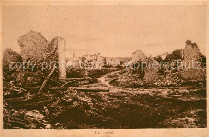 Bethincourt Zerstoertes Dorf in WK1