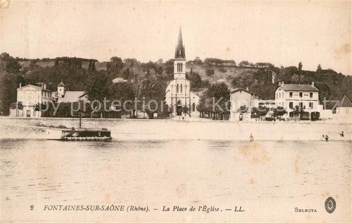 Fontaines-sur-Saone La Place de l'Eglise