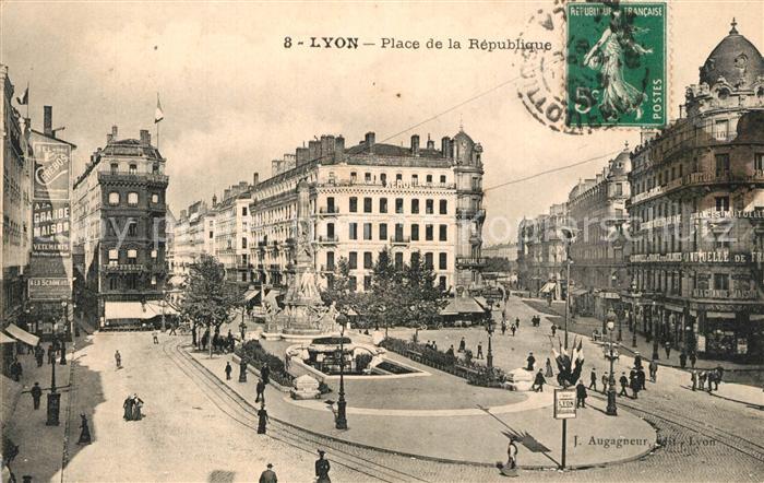 Lyon France Place de la Republique