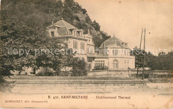 Saint-Nectaire Puy de Dome Etablissement Thermal