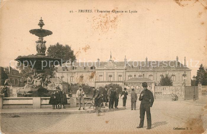 Troyes Aube Fontaine Argence et Lycee