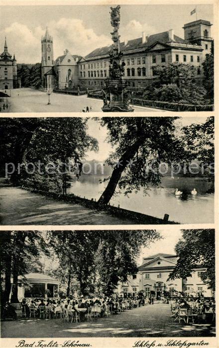 Bad Teplitz-Schoenau Schloss und Schlossgarten Teilansichten