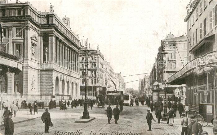 Marseille Bouches-du-Rhone La rue Cannebiere