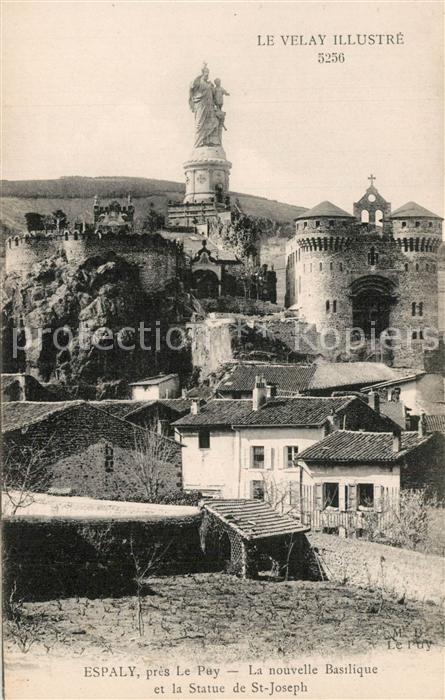 Espaly-Saint-Marcel pres Le Pay La nouvelle Basilique et la Statue de St Joseph