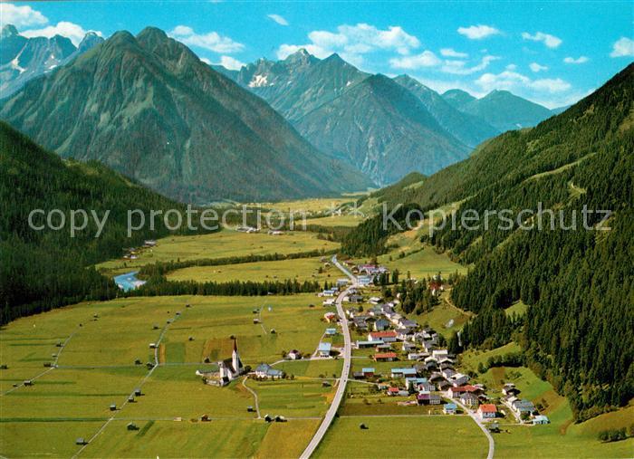 Elbigenalp Fliegeraufnahme mit Sonnenkogel Rotschr