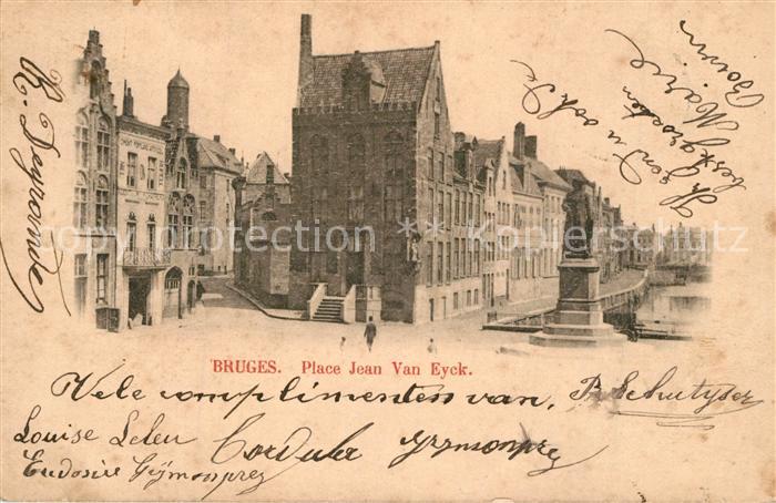 Bruges BRUGGE Belgie Place Jean Van Eyck