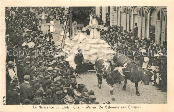 Bruges BRUGGE Belgie La Naissance du Christ Char Wagen