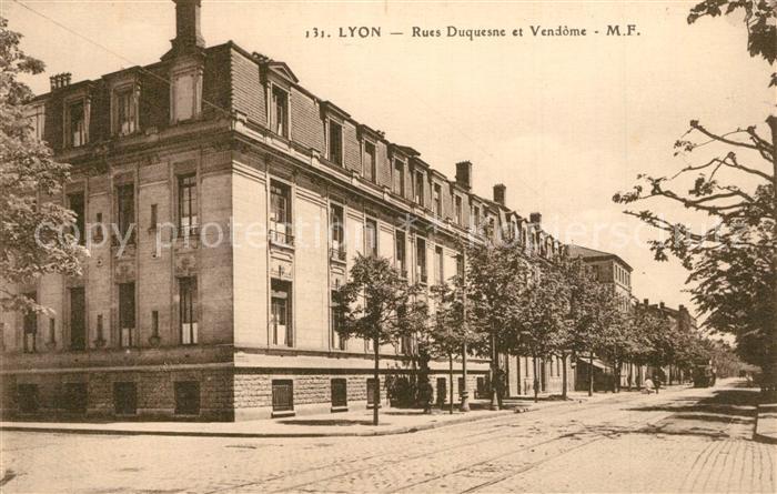 Lyon France Rues Duquesne et Vendome