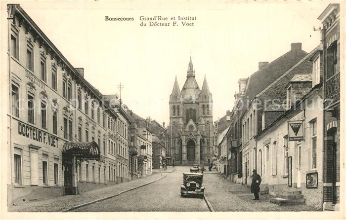 Bonsecours Belgien Grand Rue et Institut du Docteur F Voet