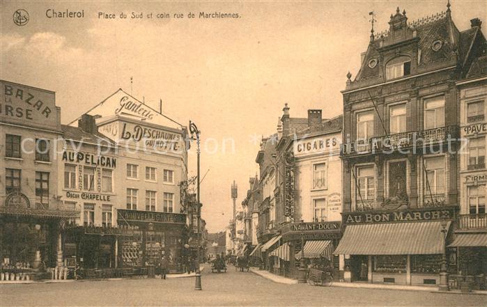 Charleroi Wallonie Place du Sud et coin rue de Marchiennes