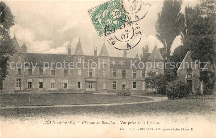 Pecy Chateau de Beaulieu Vue prise de la Pelouse
