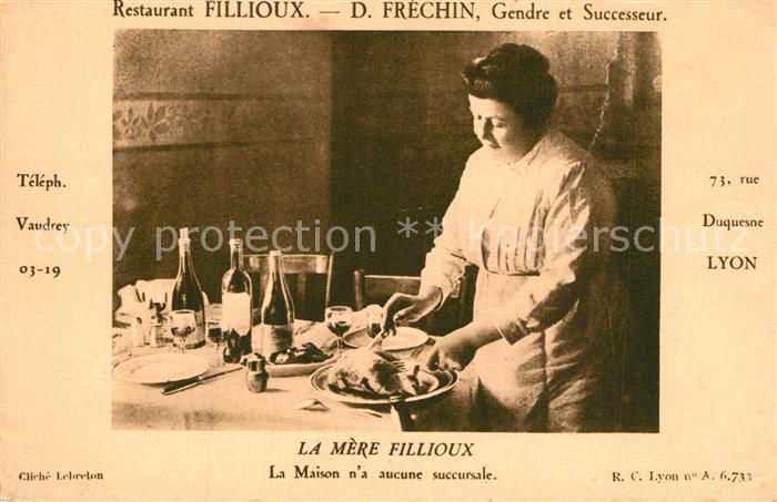 Lyon France Restaurant Fillioux Gendre et Successeur La Maison na aucune succurs
