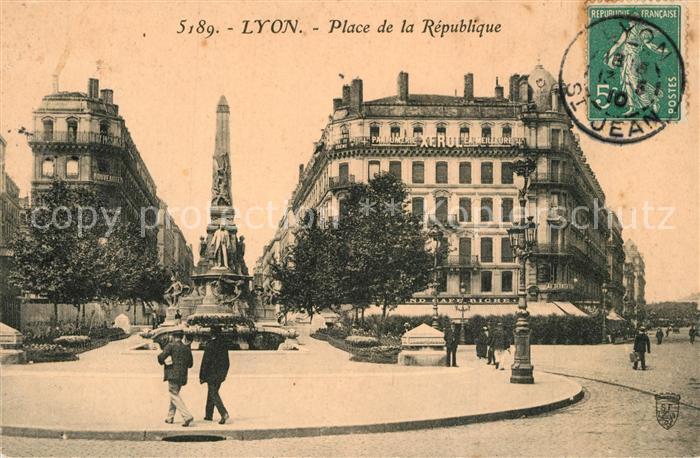 Lyon France Place de la Republique